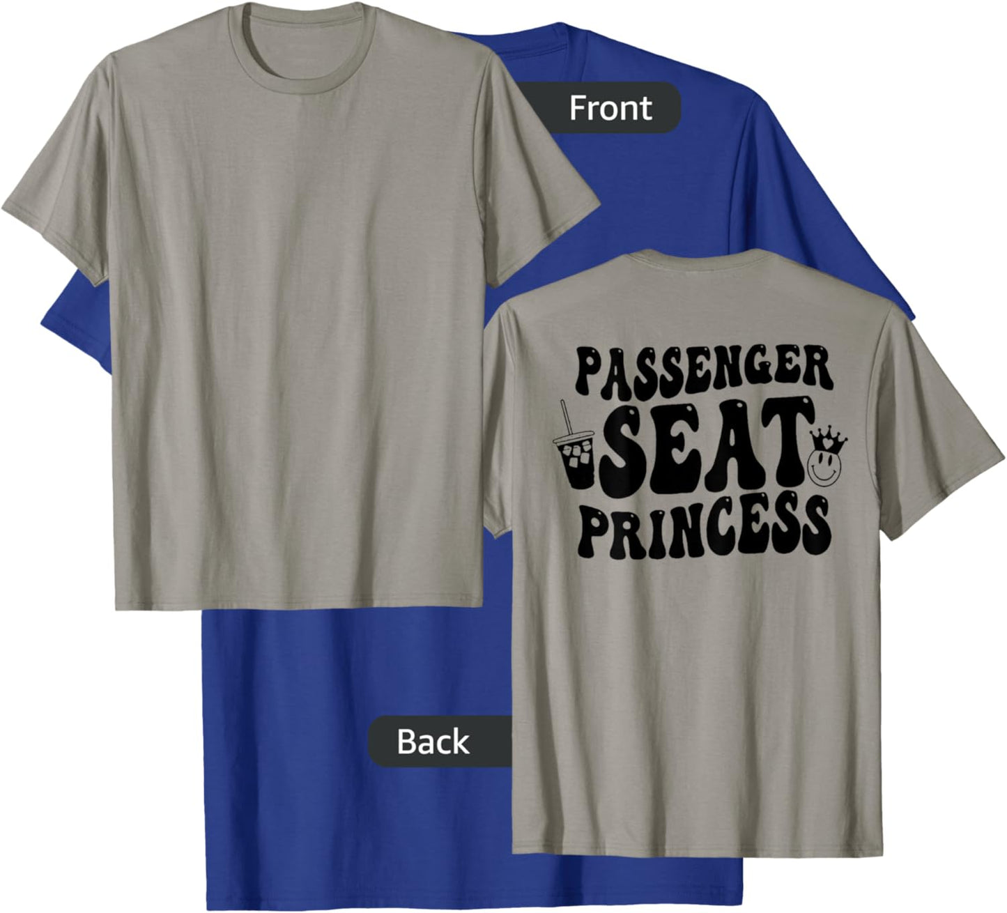 Passenger Seat Princess (on back T-Shirt - T-Shirt | Royal