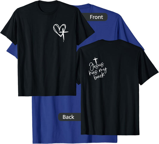 Jesus Has My Back T-Shirt - T-Shirt | Royal