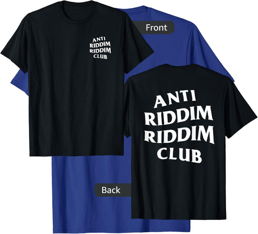 Anti Riddim Riddim Club (Front + Back Printed) T-Shirt - T-Shirt | Royal