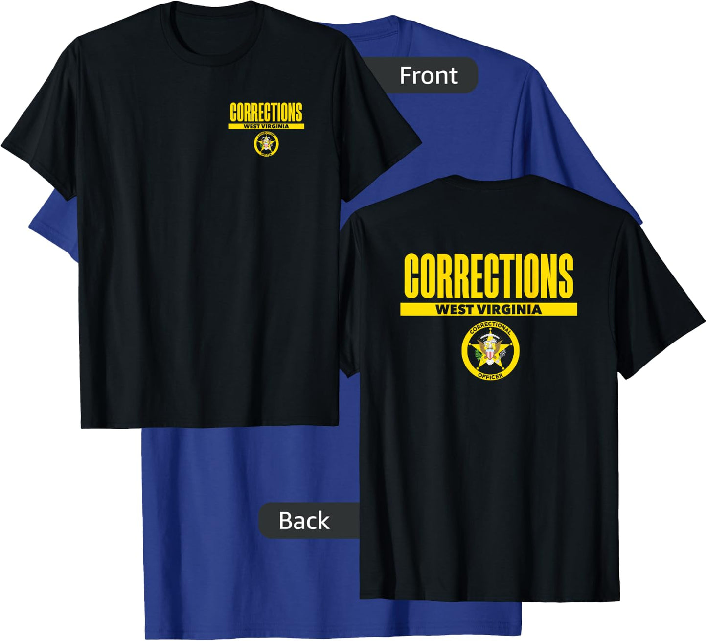 West Virginia Correctional Officer Thin Gray Line T-Shirt - T-Shirt | Royal