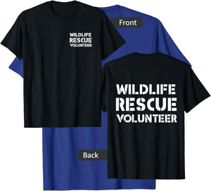 Wildlife Rescue Volunteer Animal Rehabilitation FRONT & BACK T-Shirt - T-Shirt | Royal