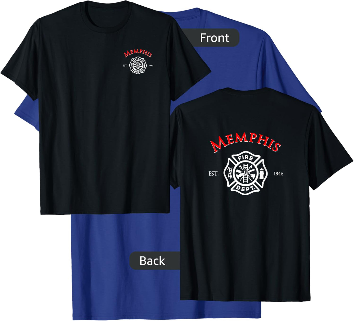 City of Memphis Fire Rescue Tennessee Firefighter T-Shirt - T-Shirt | Royal