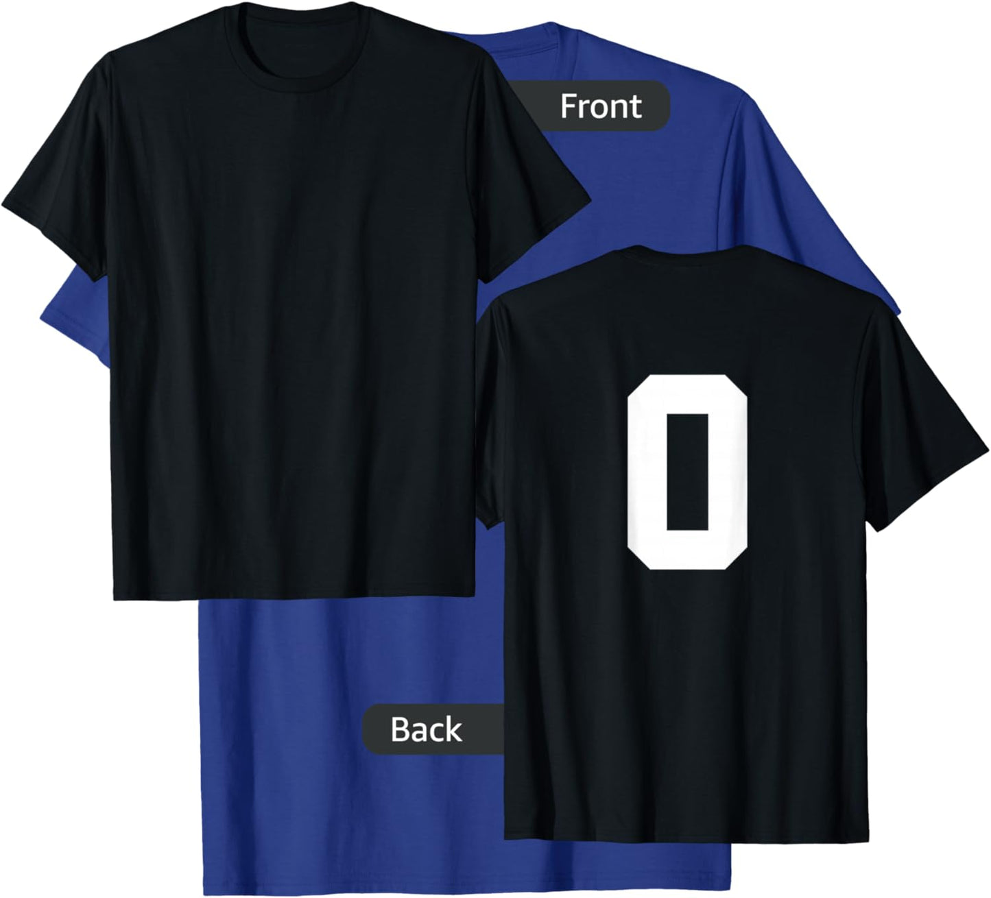 Number 0 (on Back) Sports Team Number Jersey T-Shirt - T-Shirt | Royal