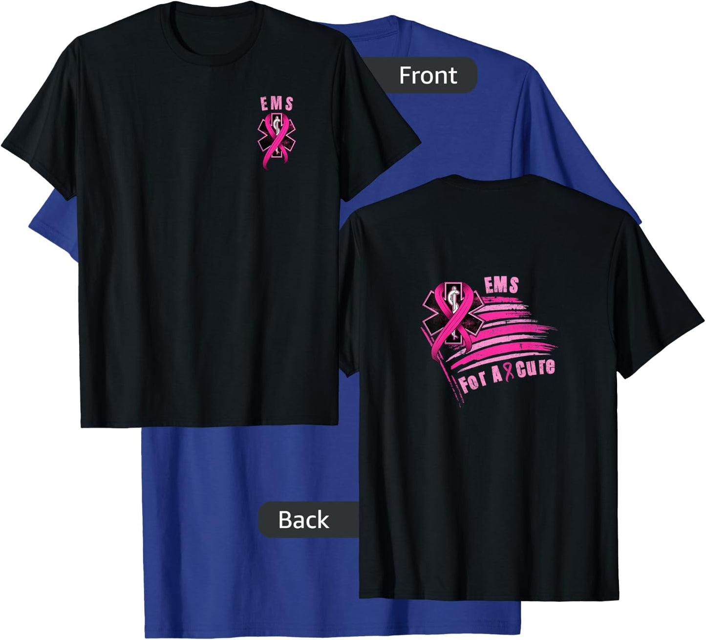 EMS for a cure, breast cancer awareness T-Shirt - T-Shirt | Royal
