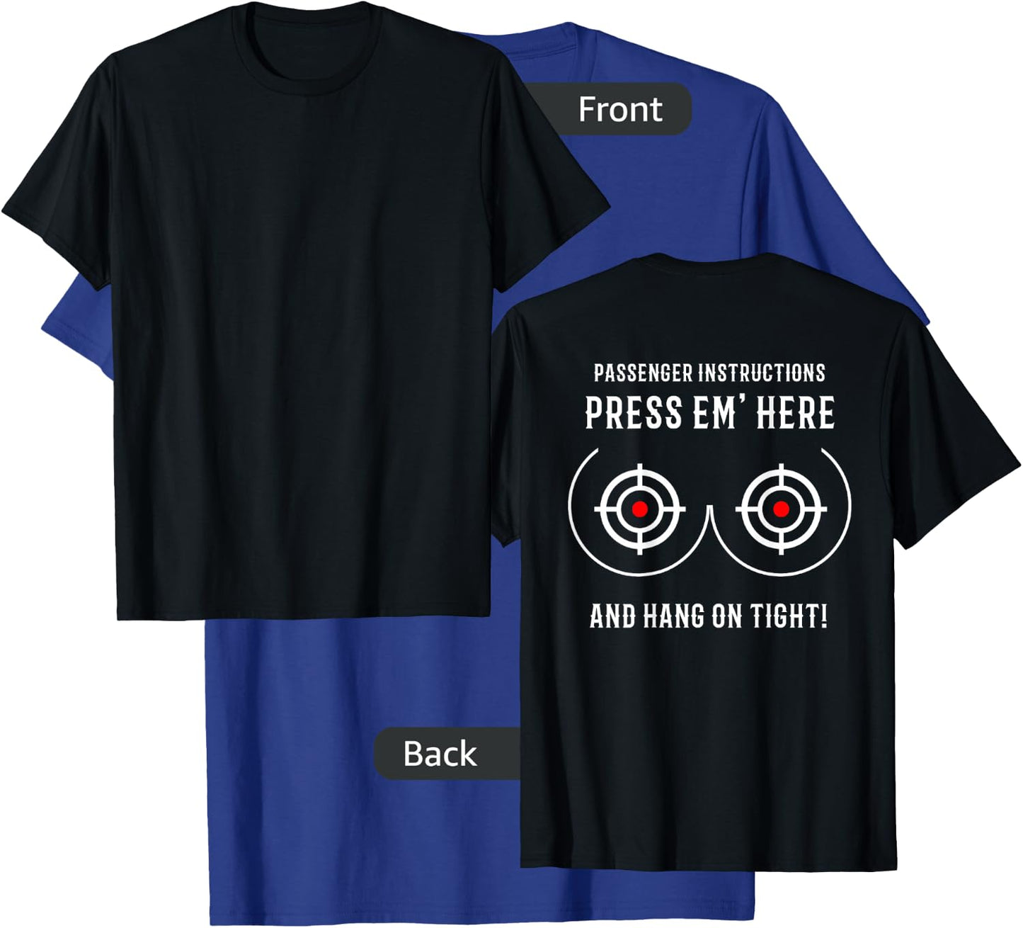 Press Em' Here Shirt Funny Motorcycle T-Shirt - T-Shirt | Royal