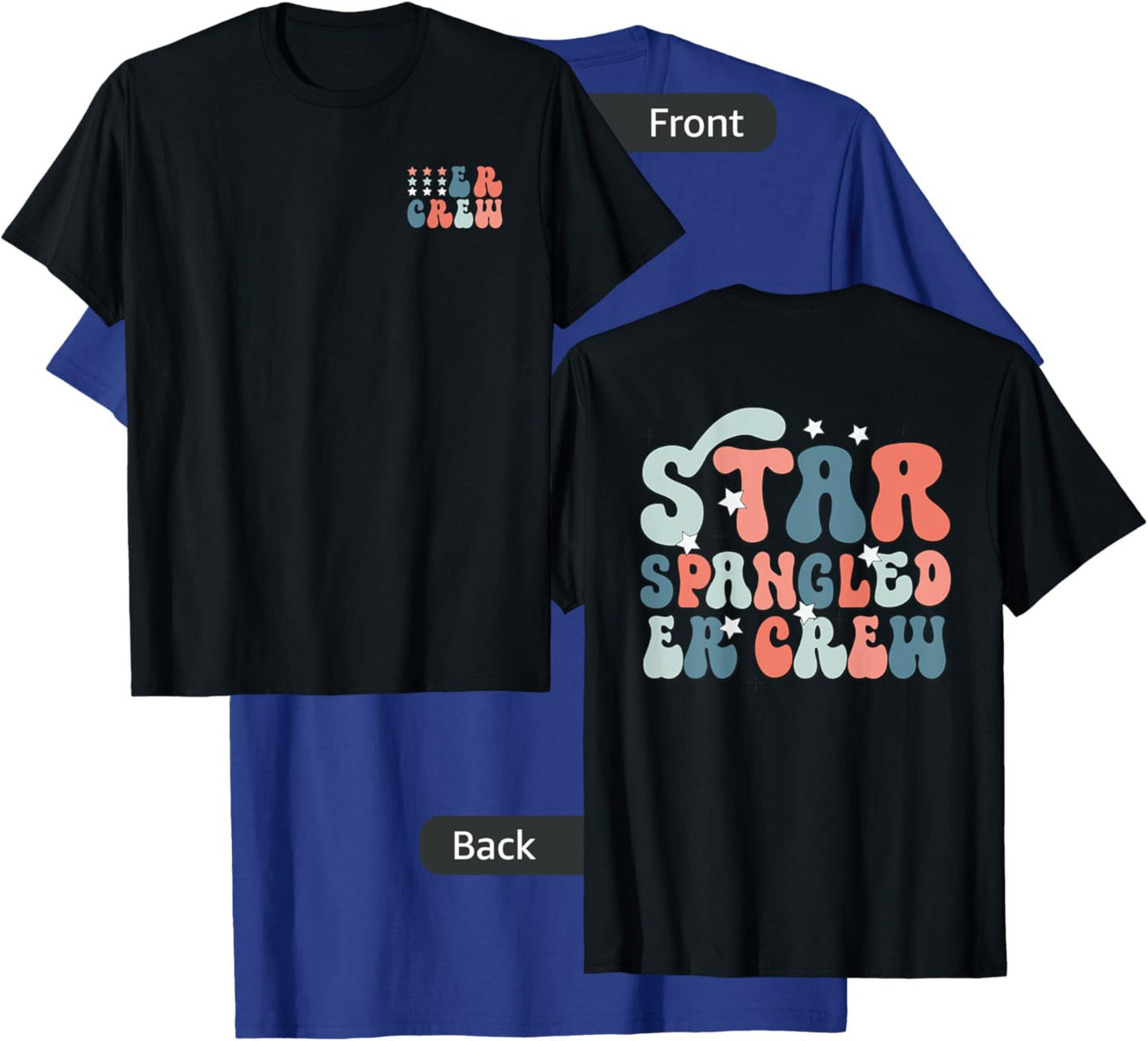 ER Nurse 4th of July Red White Blue ER Ed Crew T-Shirt - T-Shirt | Royal