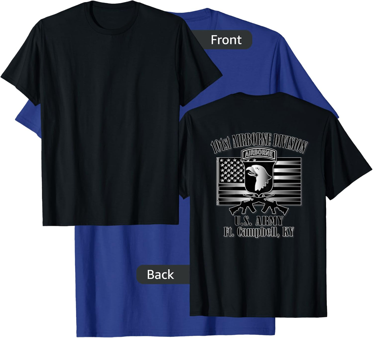 101st Airborne Division (Back Design) T-Shirt - T-Shirt | Royal
