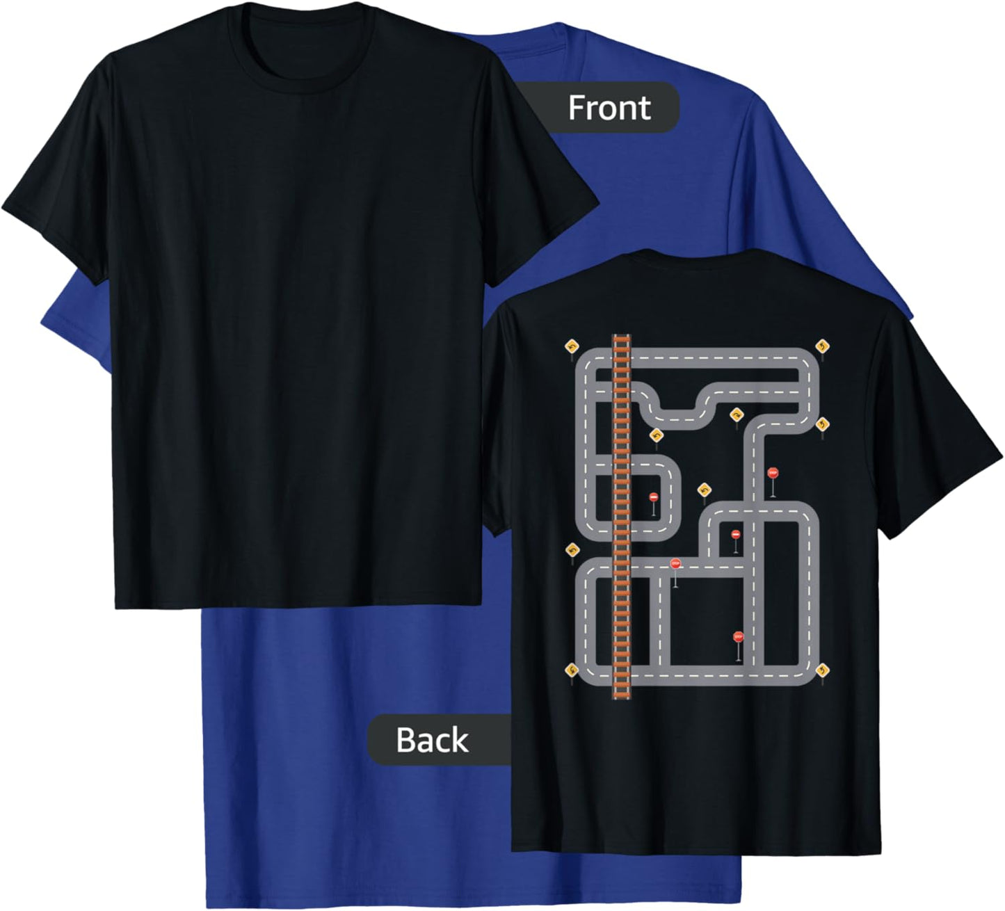 Cool Playmat Race Car Track On Back Dad race car Mat T-Shirt - T-Shirt | Royal