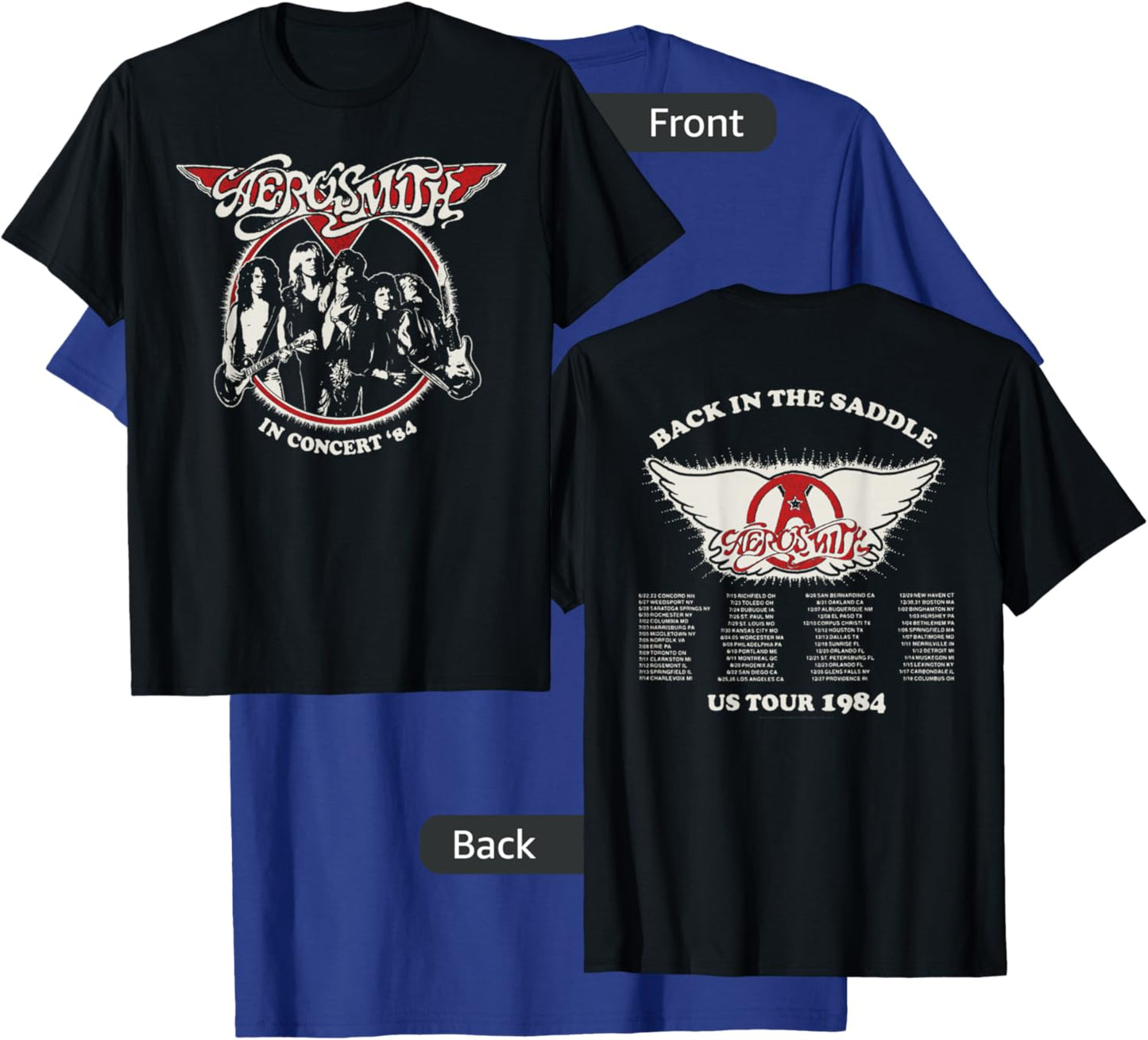 Aerosmith Amazon Exclusive - Back in The Saddle 1984 Tour T-Shirt - T-Shirt | Royal