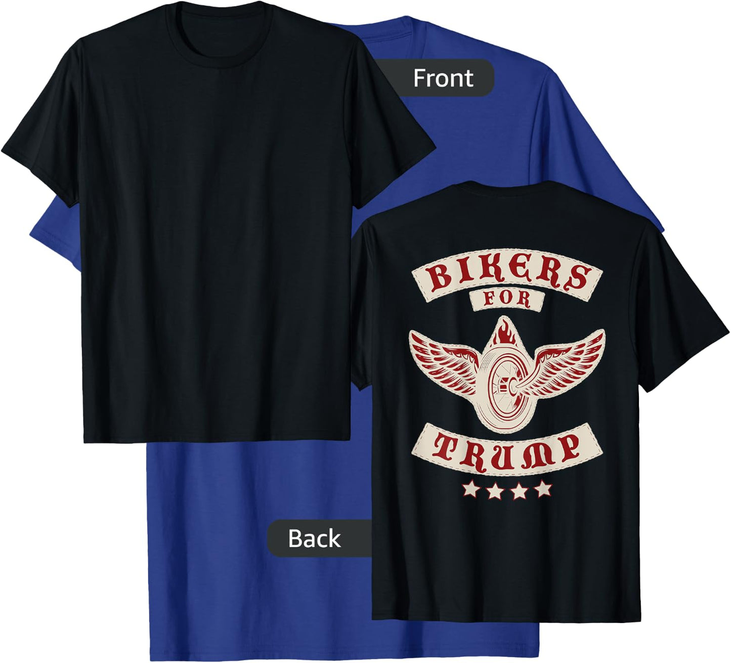 Bikers For Trump 2020 MC ( Design on Back) T-Shirt - T-Shirt | Royal