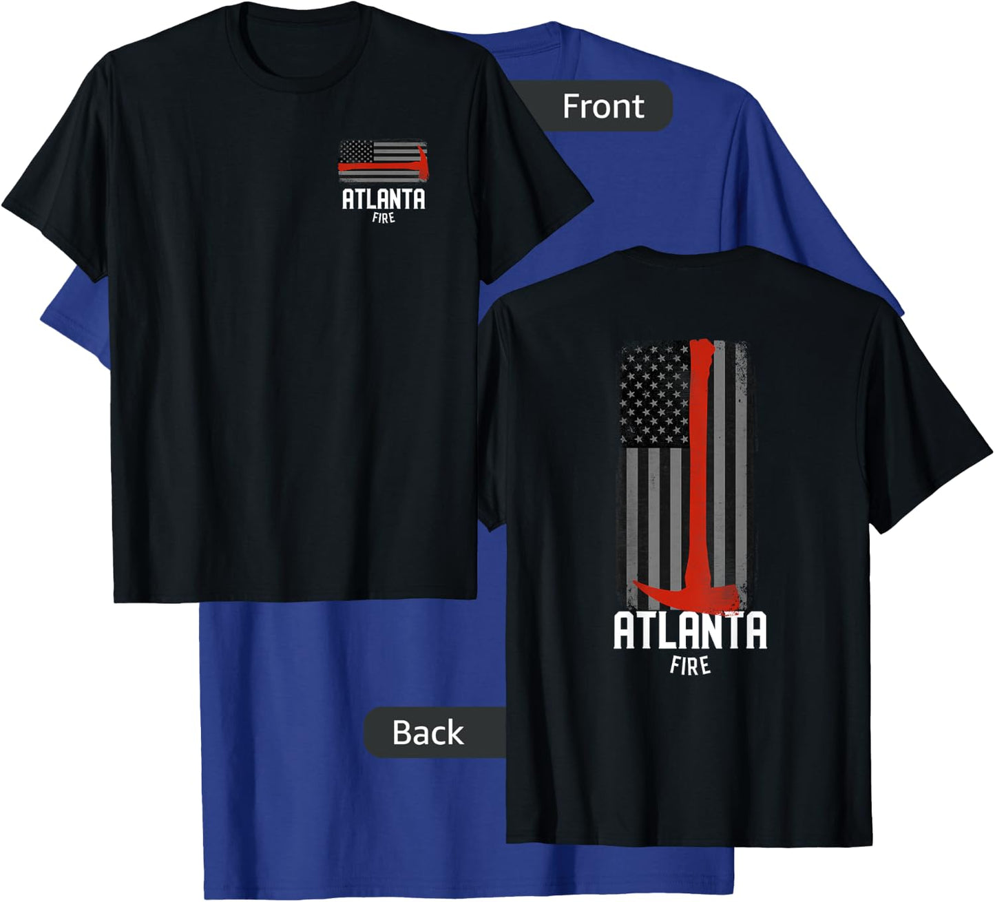 Atlanta Georgia Fire Rescue Department Firefighters T-Shirt - T-Shirt | Royal