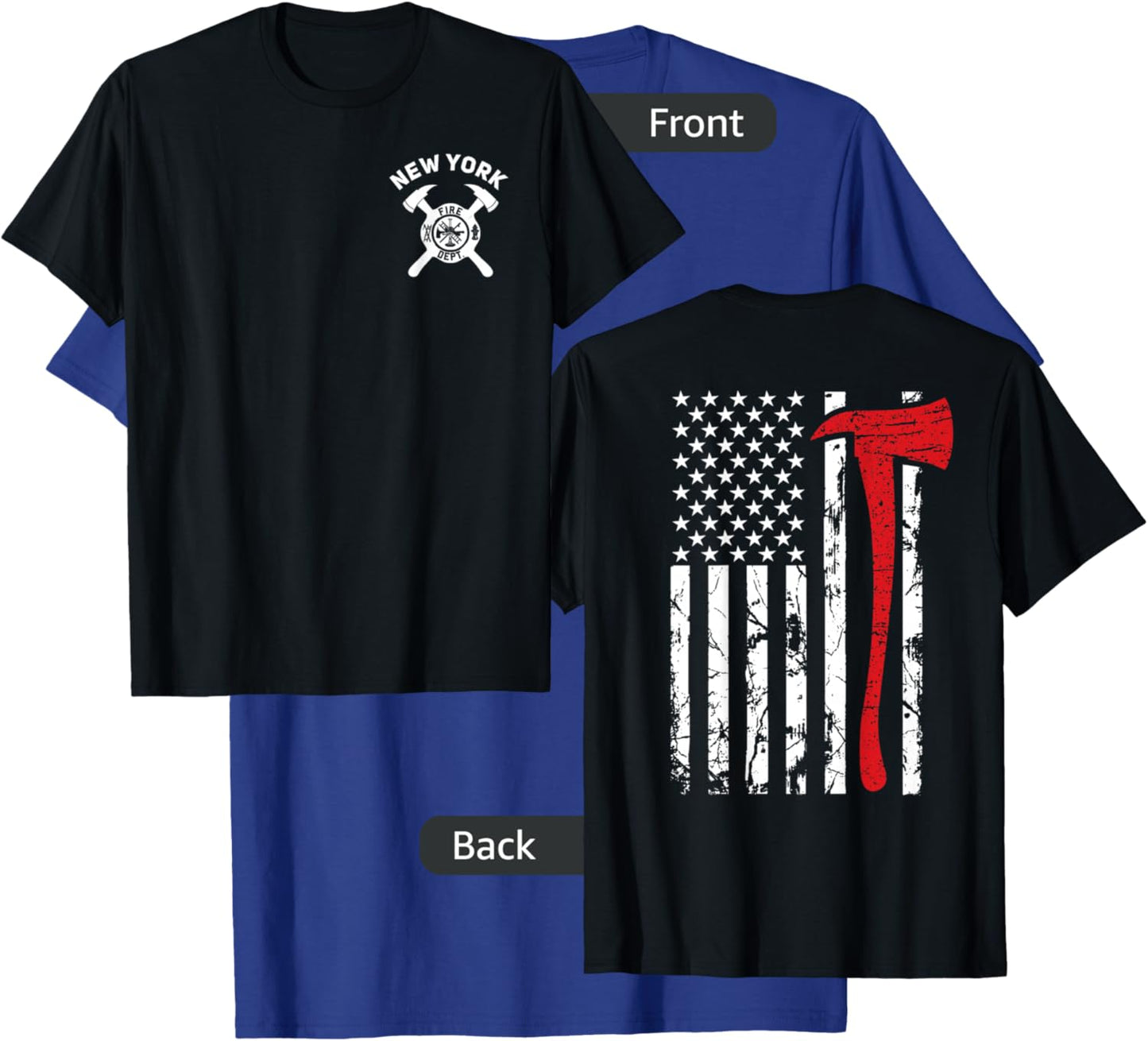 City Of New York Fire Department New York Firefighter T-Shirt - T-Shirt | Royal