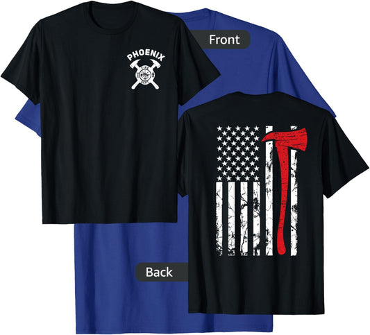 City Of Phoenix Fire Department Arizona Firefighter T-Shirt - T-Shirt | Royal