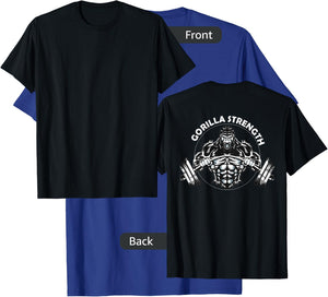 Gym Beast Gorilla Strength Apparel - Men's Classic Gym - Black - Small - Short Sleeve - - Classic Fit - Imported T-Shirt - T-Shirt | Royal