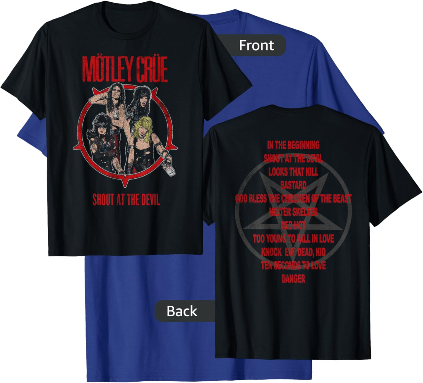 Mötley Crüe – SATD Tracklist T-Shirt - T-Shirt | Royal