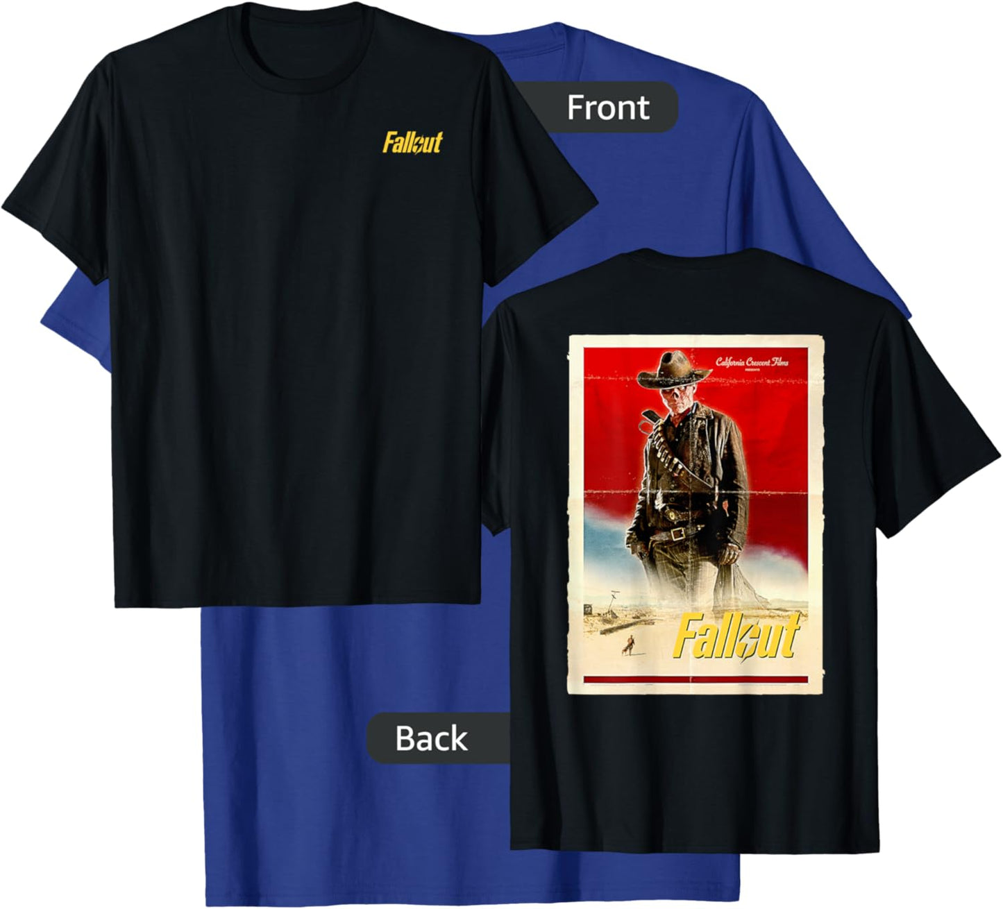 Fallout - The Ghoul Retro Western T-Shirt - T-Shirt | Royal