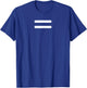 Equality Pride Equal Sign in White Ink T-Shirt - T-Shirt | Royal