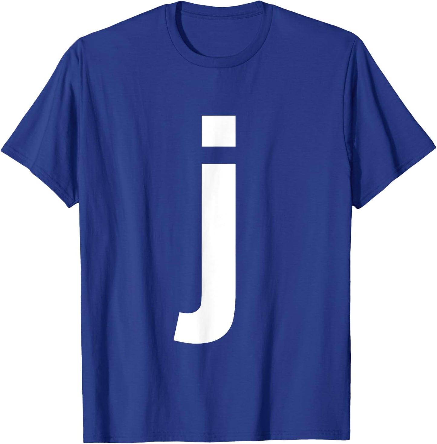 Lower Case Letter J Shirt Alphabet T-Shirt - T-Shirt | Royal