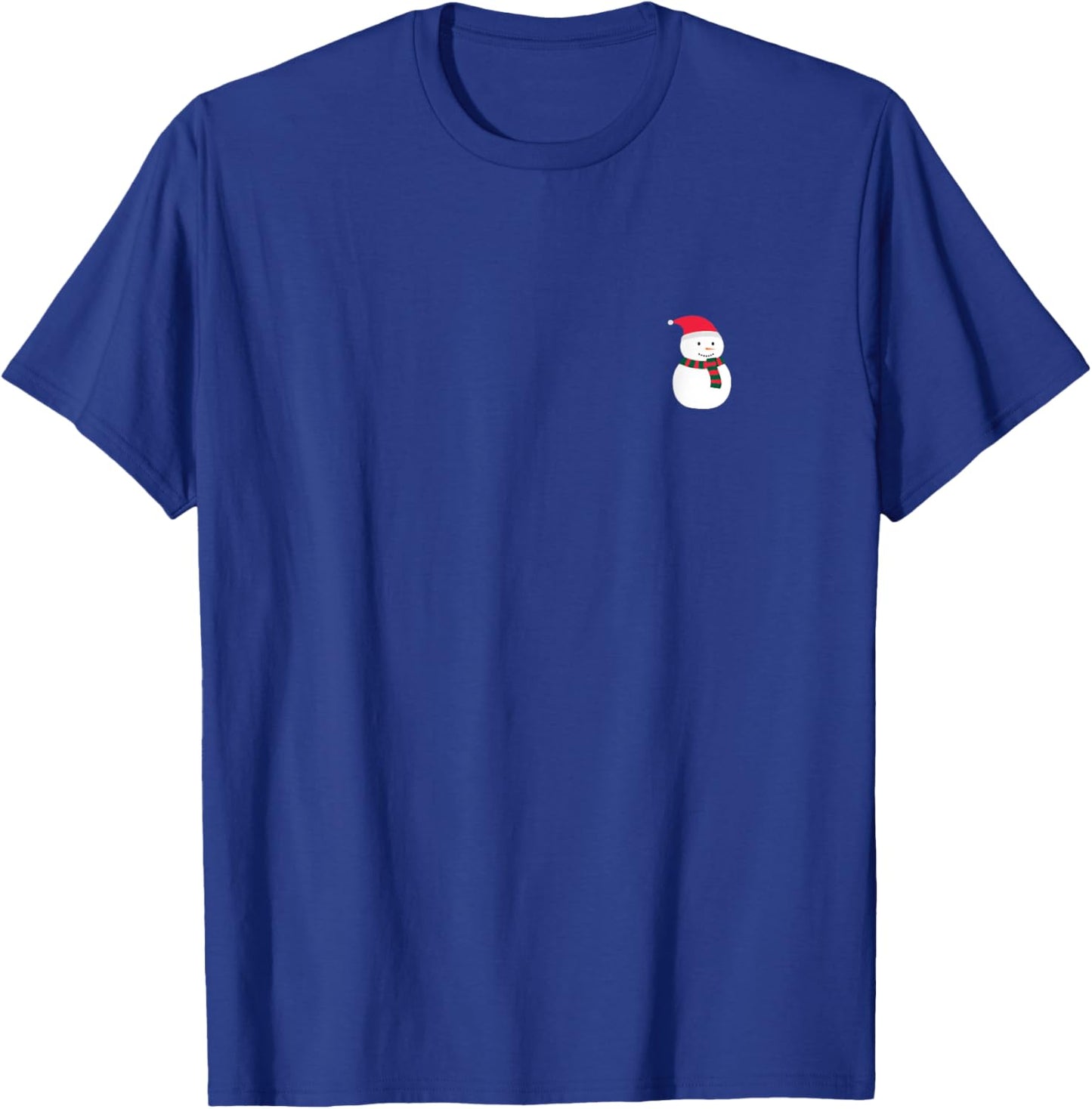Snowman Christmas Subtle Minimal Funny Holiday Party Simple T-Shirt - T-Shirt | Royal
