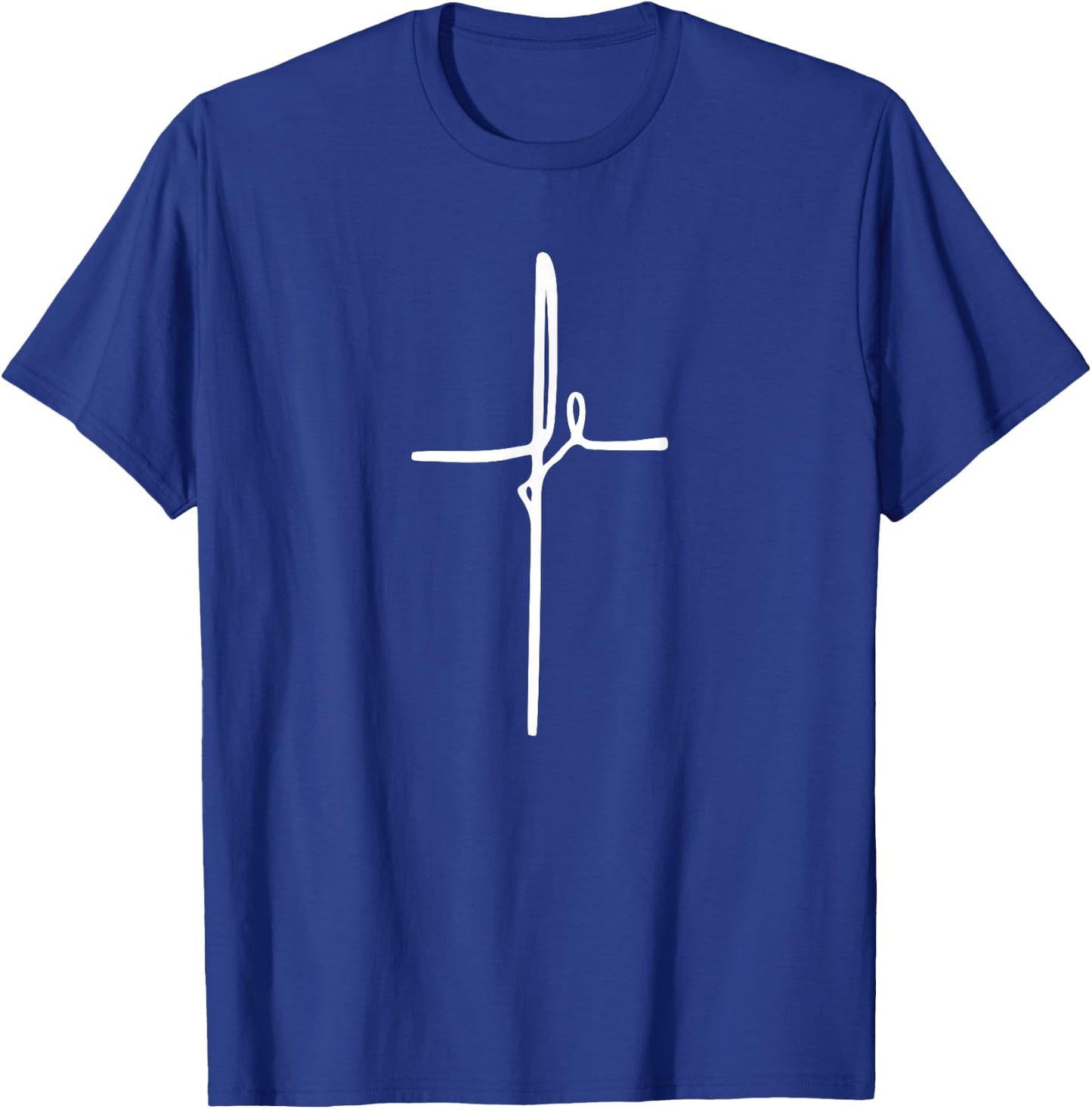 Simple Faith Cross in Spanish - Fe T-Shirt - T-Shirt | Royal