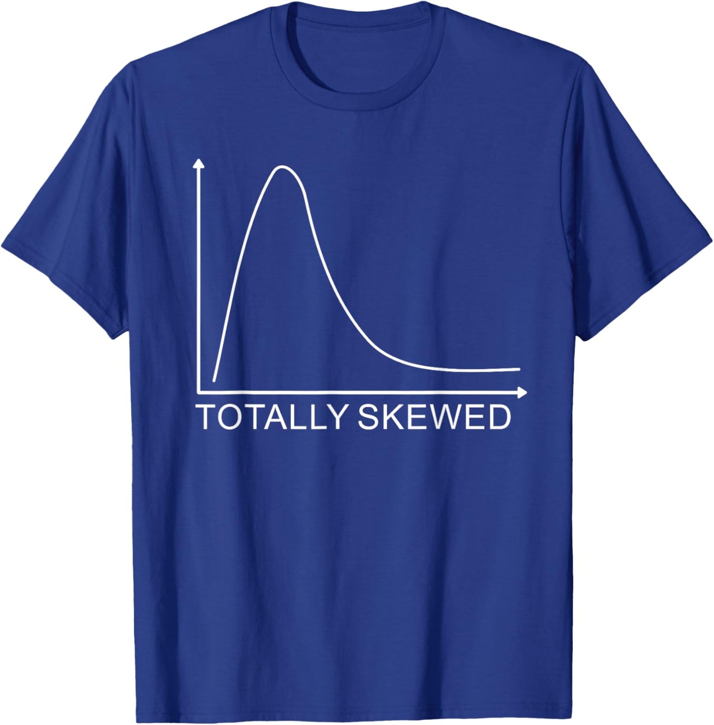 Totally Skewed Funny APSTATS Skewed Graph Statistics T-Shirt - T-Shirt | Royal