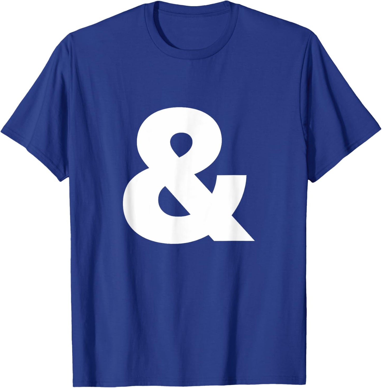 Helvetica Display Black (White) Italic Ampersand Logotype T-Shirt - T-Shirt | Royal