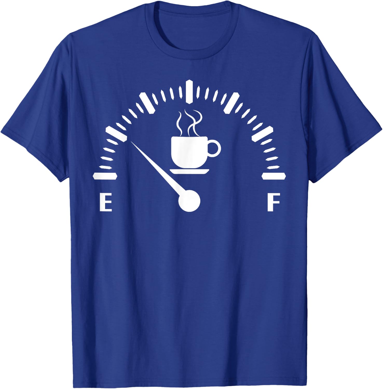 Funny Coffee Low, Coffee Empty, Low Coffee Gauge T-Shirt - T-Shirt | Royal