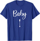 Baby with Arrow Pointing Down to Belly Matching Pregnancy T-Shirt - T-Shirt | Royal