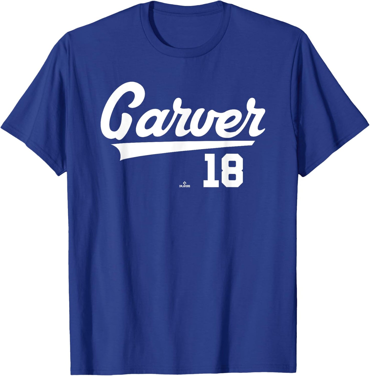 Player Name Swoosh Mitch Garver Seattle Baseball MLBPA T-Shirt - T-Shirt | Royal