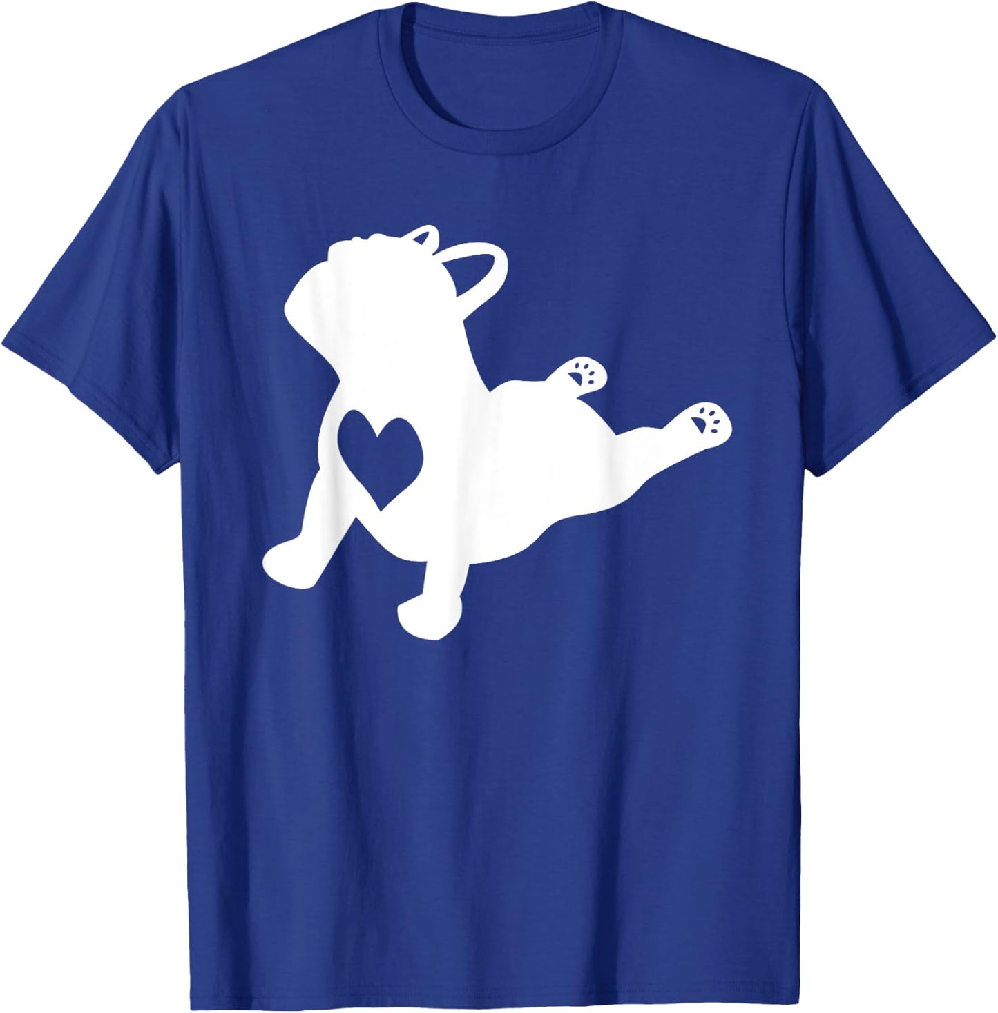 French bulldog yoga pose shirt with love heart frenchie gift Women Girls Kids T-Shirt - T-Shirt | Royal