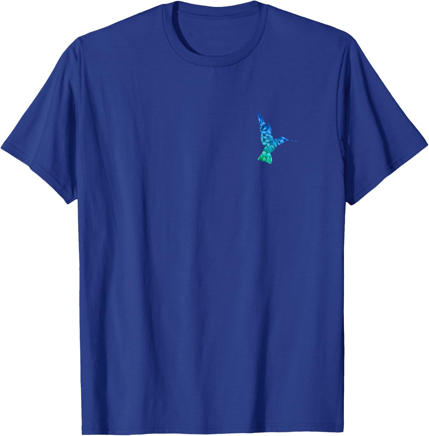 Hummingbird polygonal design symbol gift T-Shirt - T-Shirt | Royal
