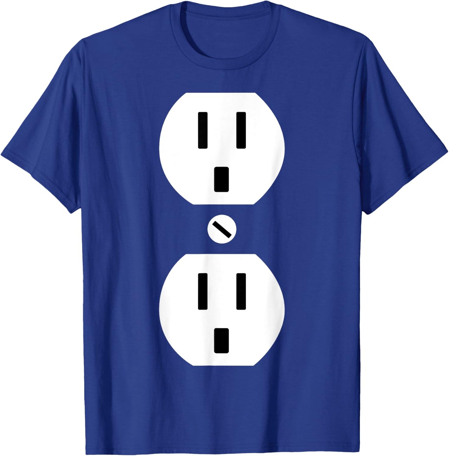 Couple Plug Socket Matching Costume Funny Halloween Gifts T-Shirt - T-Shirt | Royal