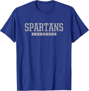 Pleasant Valley Spartans Lacrosse HS T-Shirt - T-Shirt | Royal