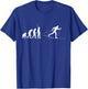 Evolution Cross-Country Skiing Nordic Winter Sports Gift T-Shirt - T-Shirt | Royal