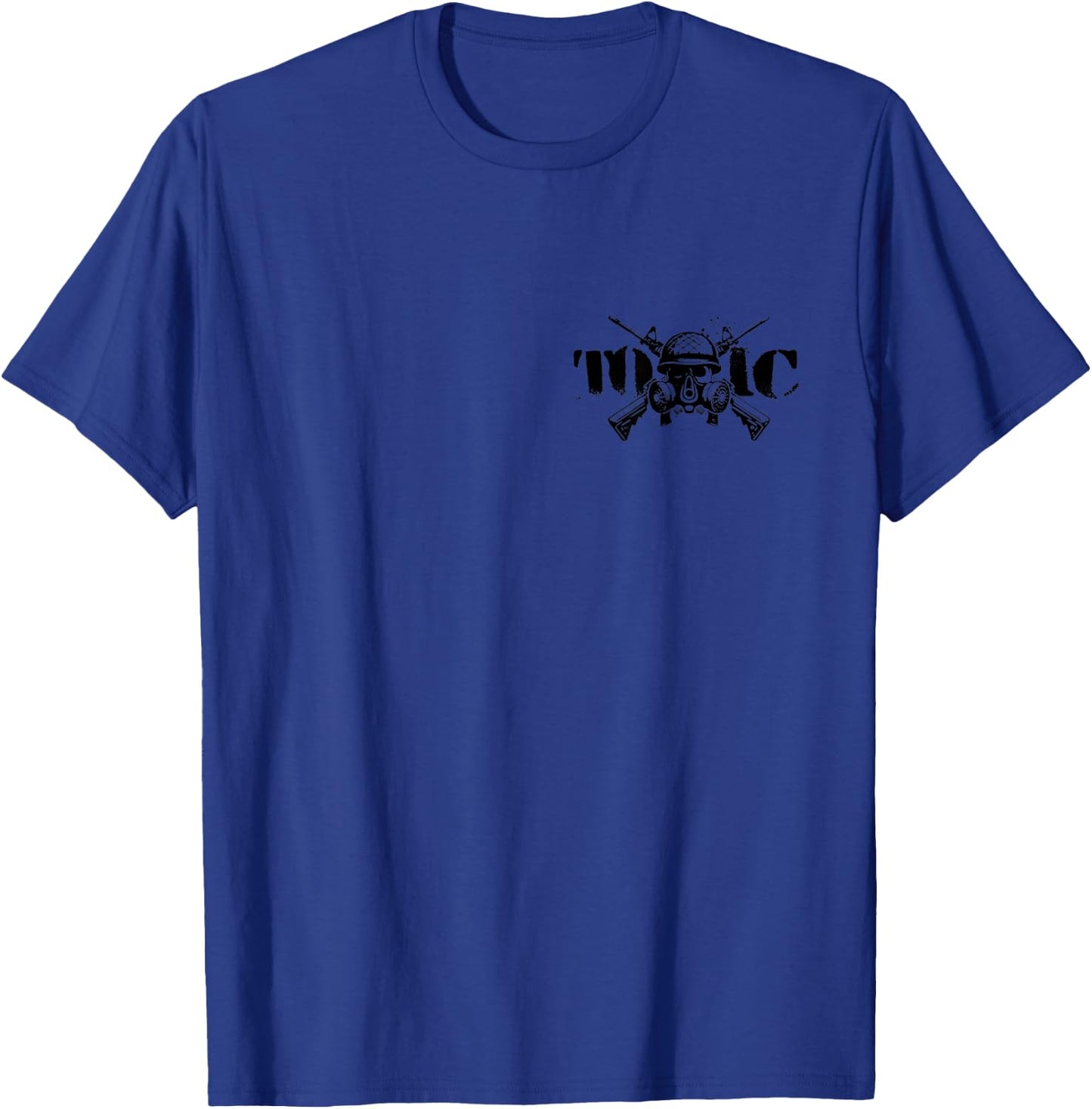 Toxic Crossed Rifles Army Helmet Skull Gas Mask T-Shirt - T-Shirt | Royal