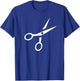 Barber Scissors Silhouette Logo T-Shirt - T-Shirt | Royal