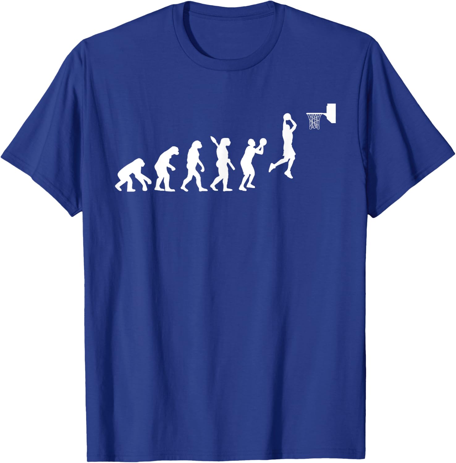 Basketball Player Basketballer Sports Evolution T-Shirt - T-Shirt | Royal