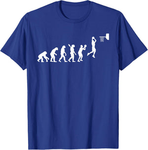 Basketball Player Basketballer Sports Evolution T-Shirt - T-Shirt | Royal