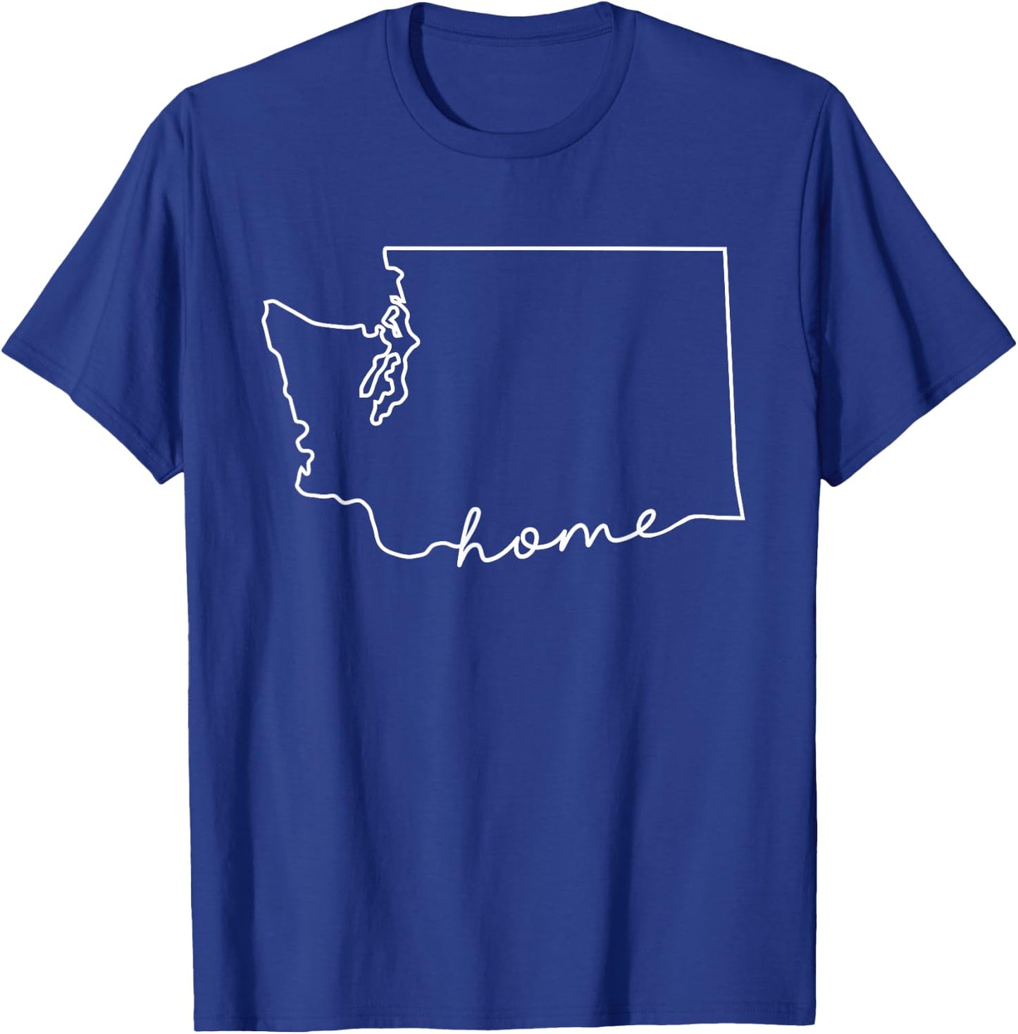 Funny Home Washington State T-Shirt - T-Shirt | Royal