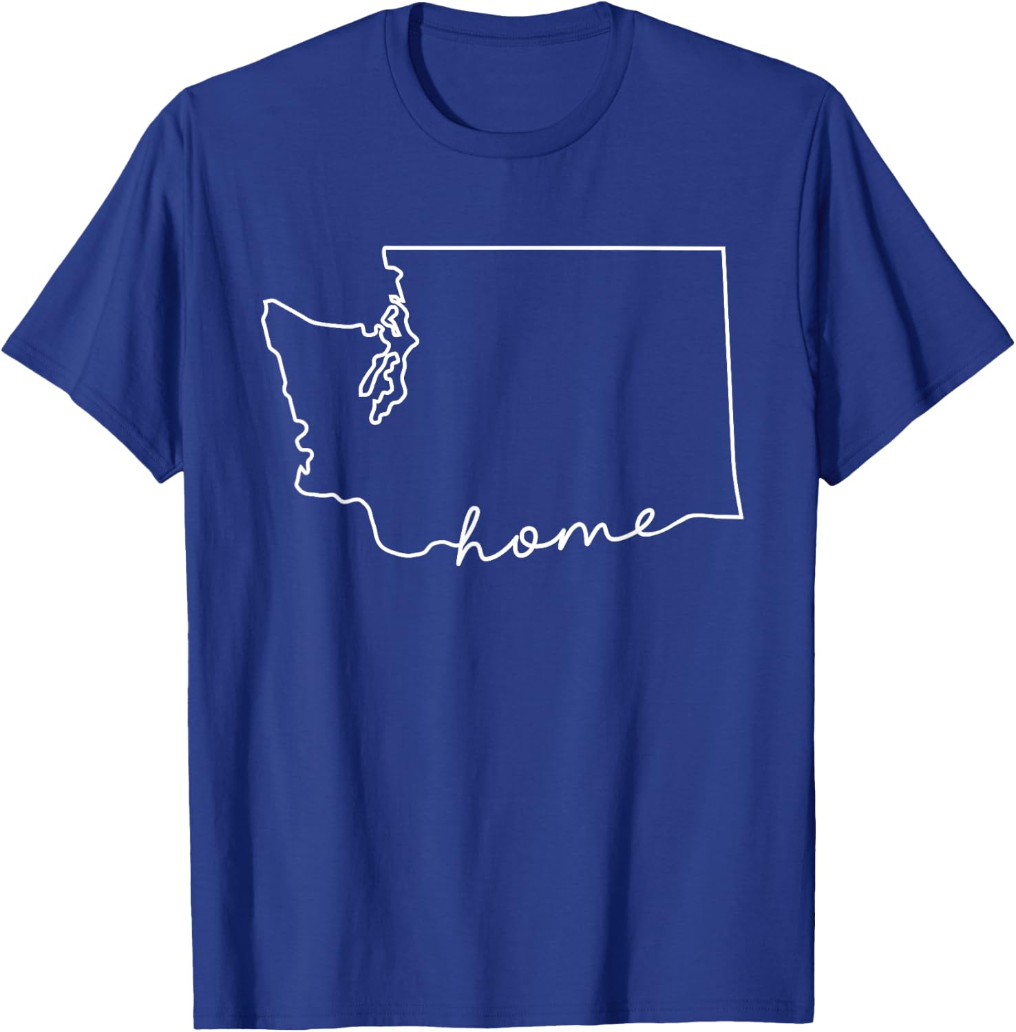 Funny Home Washington State T-Shirt - T-Shirt | Royal