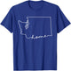 Funny Home Washington State T-Shirt - T-Shirt | Royal