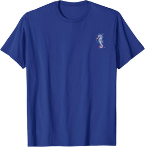 Seahorse Colored in the Pocket Ocean Life Graphic T-Shirt - T-Shirt | Royal