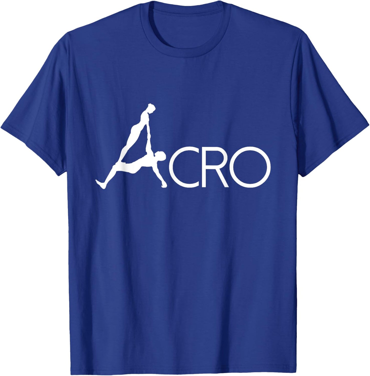 BoredKoalas Yoga Acro Dance Art White Outline Acrobat Gymnast Yoga Lover Gift T-Shirt - T-Shirt | Royal