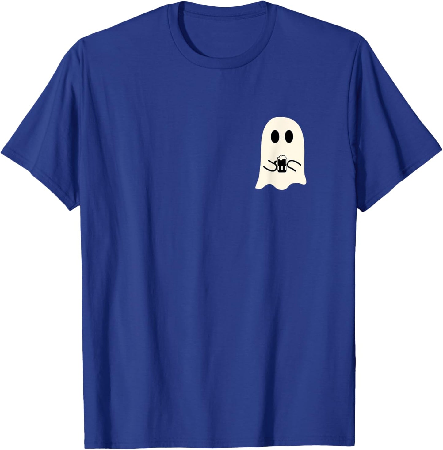 Cute Little Ghost Beer Glass Halloween T-Shirt - T-Shirt | Royal