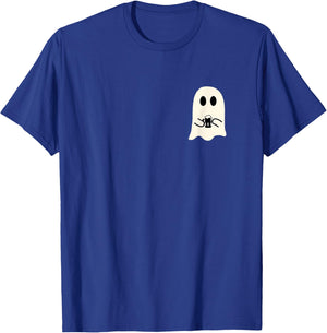 Cute Little Ghost Beer Glass Halloween T-Shirt - T-Shirt | Royal