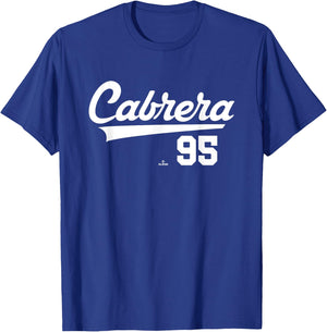 Player Name Swoosh Oswaldo Cabrera New York Baseball MLBPA T-Shirt - T-Shirt | Royal