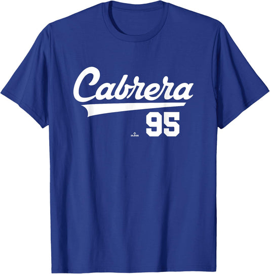 Player Name Swoosh Oswaldo Cabrera New York Baseball MLBPA T-Shirt - T-Shirt | Royal