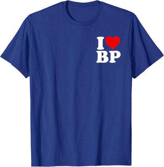 I Love Heart Bp B P T-Shirt - T-Shirt | Royal