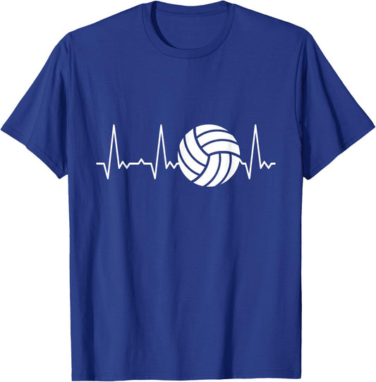 Heartbeat Volleyball T-Shirt - T-Shirt | Royal