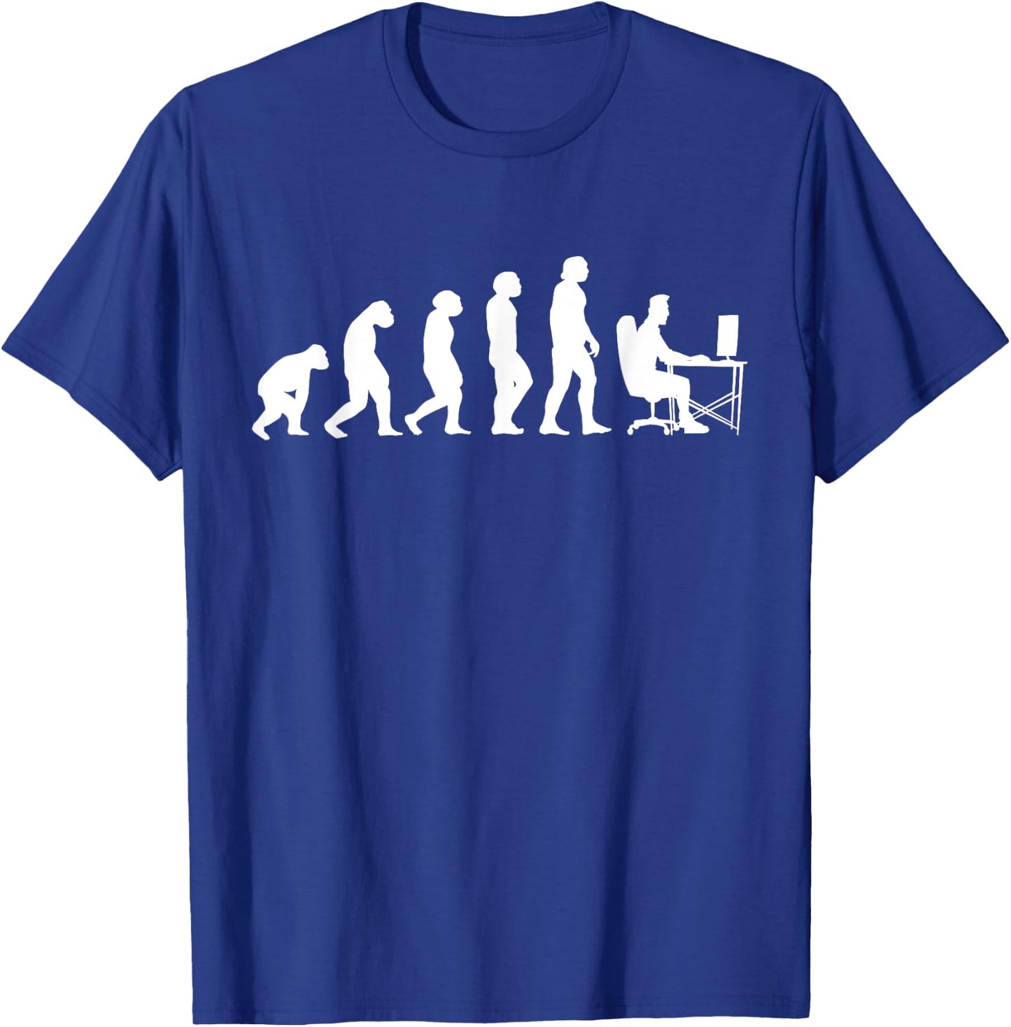 Programmer Evolution Funny Web Developer Nerd Gamer T-Shirt - T-Shirt | Royal